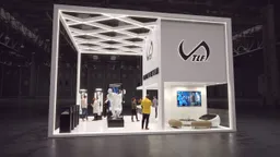 30x30 Island booth design by Reaction Space